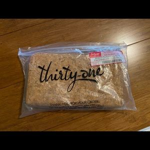 Thirty-One All About the Benjamins Waller in Tan Metallic Cork